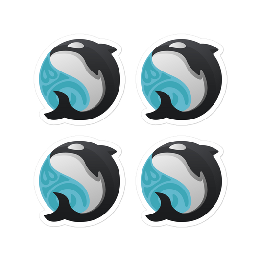 Big Orca stickers (sheet of 4)